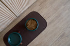 Oreo Elevated Pet Table Wood . Dark Green . Beech