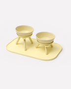 Oreo Elevated Pet Feeder Table . Lemon Yellow