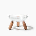 Oreo Glass Elevated Pet Table. Beech