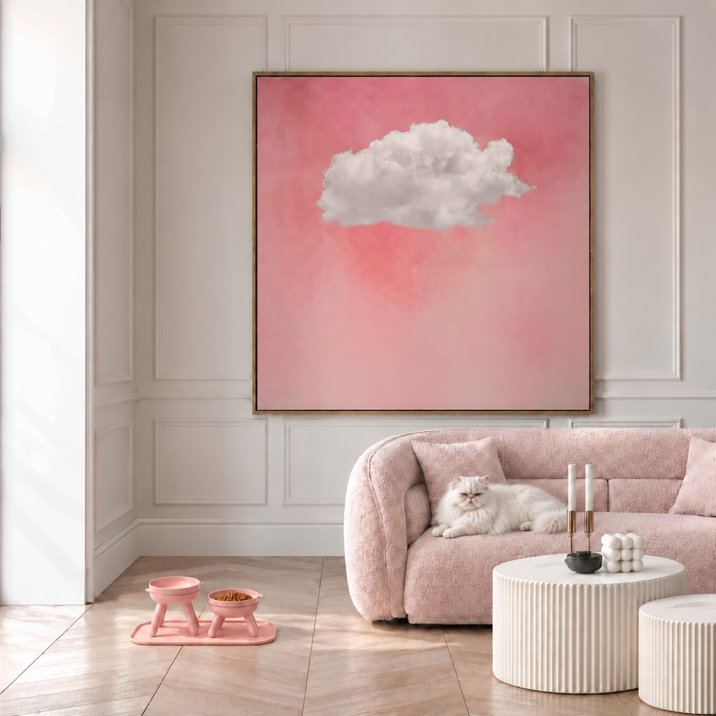 Easy Oreo Double Dining Set . Baby Pink — 2 Feeders + Mat