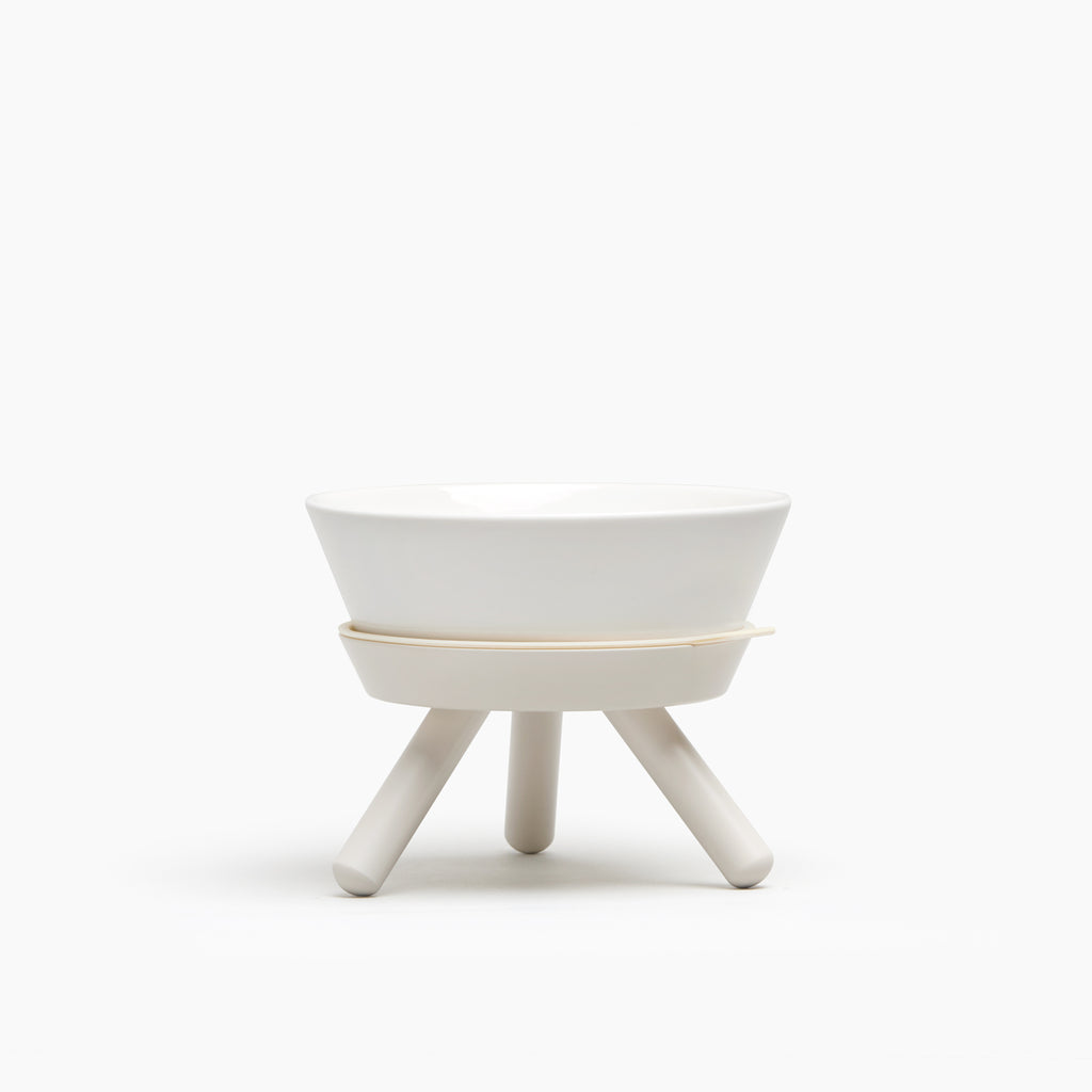 Oreo Elevated Pet Feeder Table . Cream