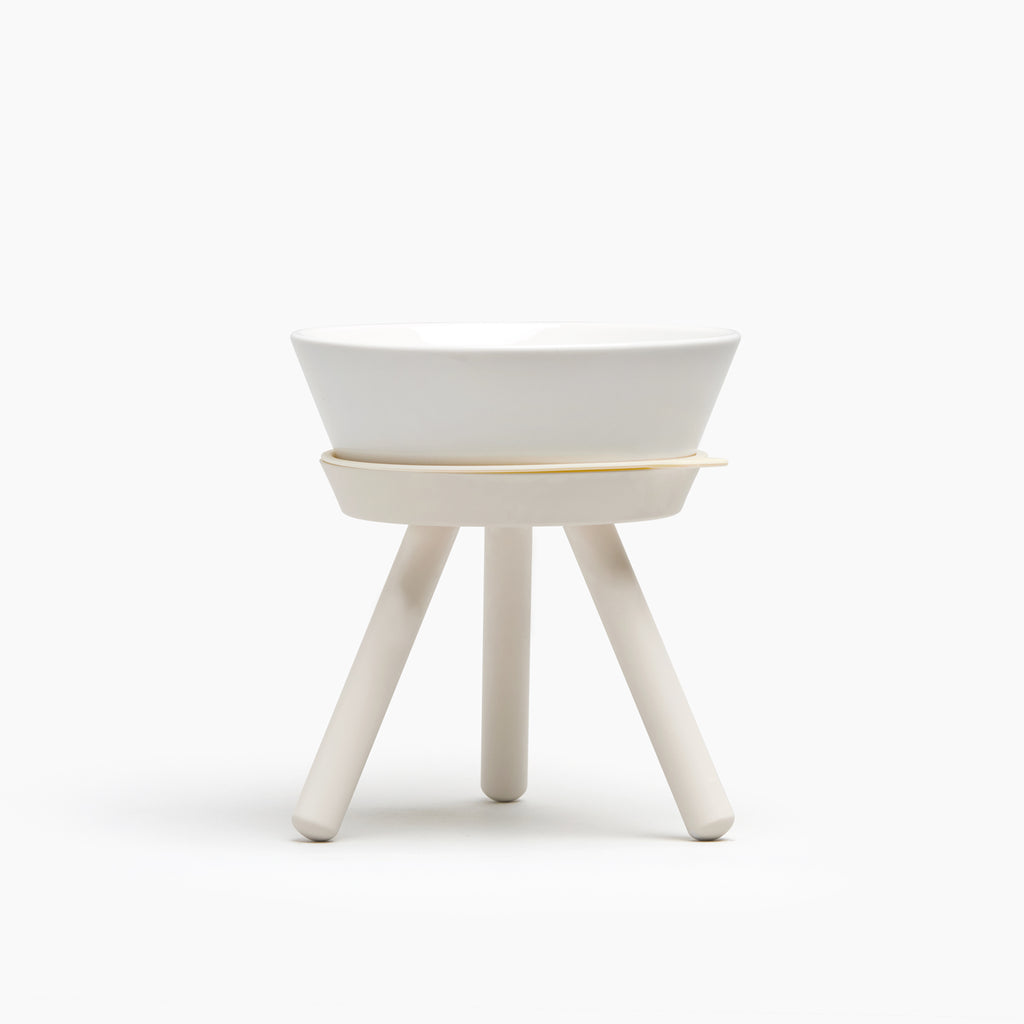 Oreo Elevated Pet Feeder Table . Cream