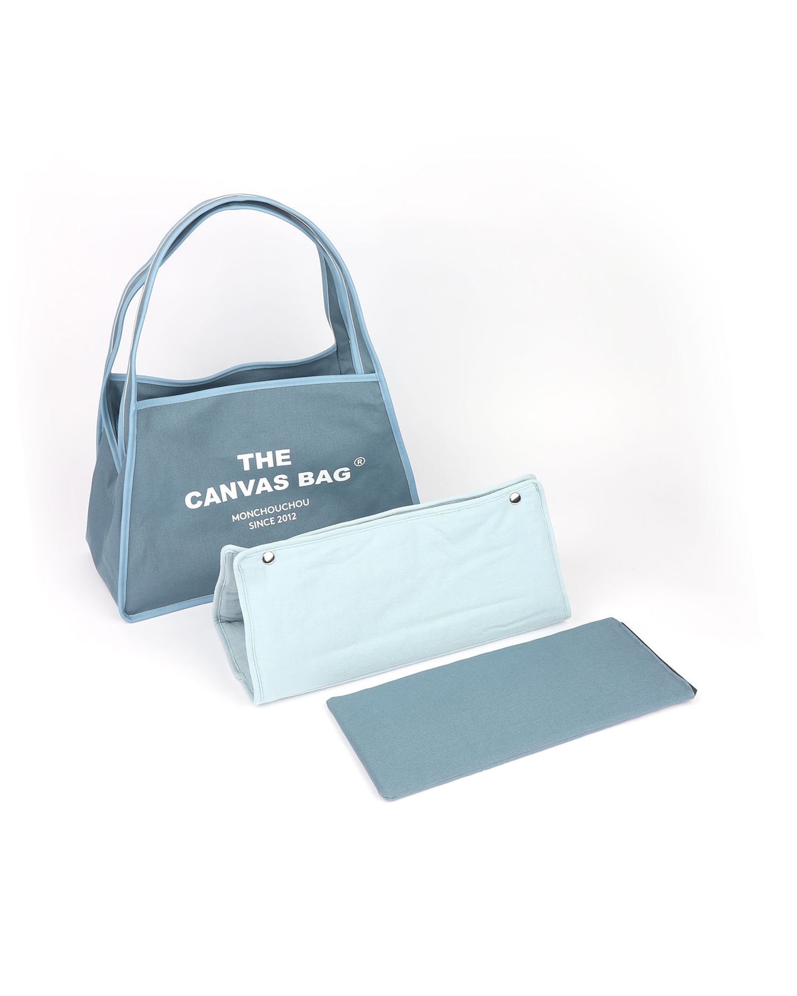 The canvas dog & cat carrier bag . Ash Blue