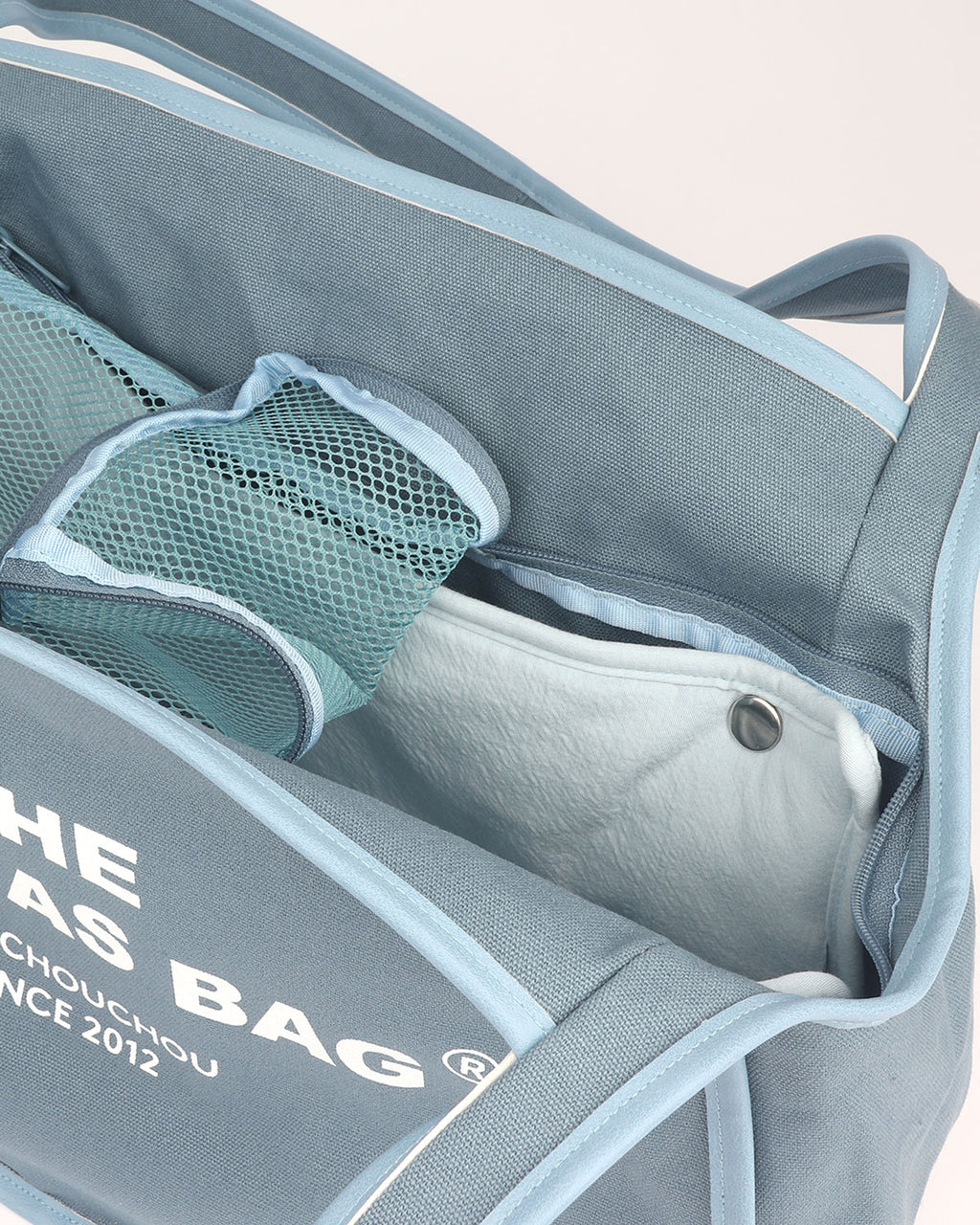The canvas dog & cat carrier bag . Ash Blue