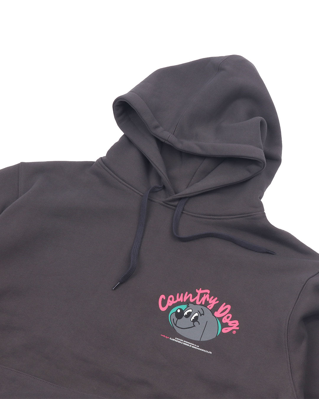 Country Dog Hoodie . For Human . Charcoal