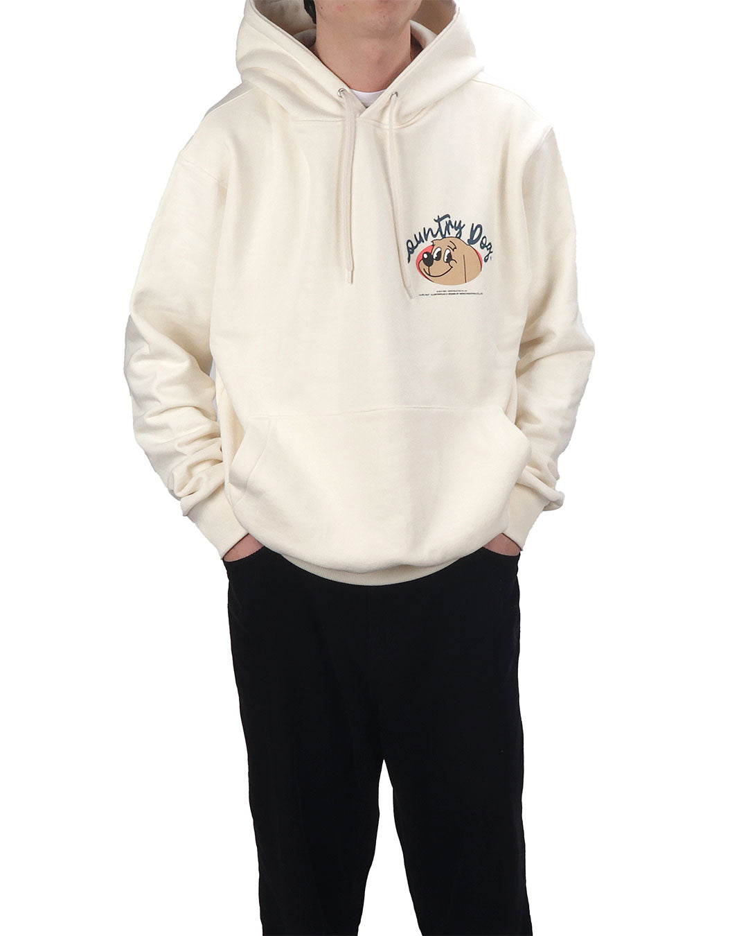 Country Dog Hoodie . For Human . Cream