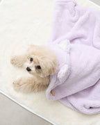 Hooded Microfiber Dog & Cat Dry Towel . Lavender