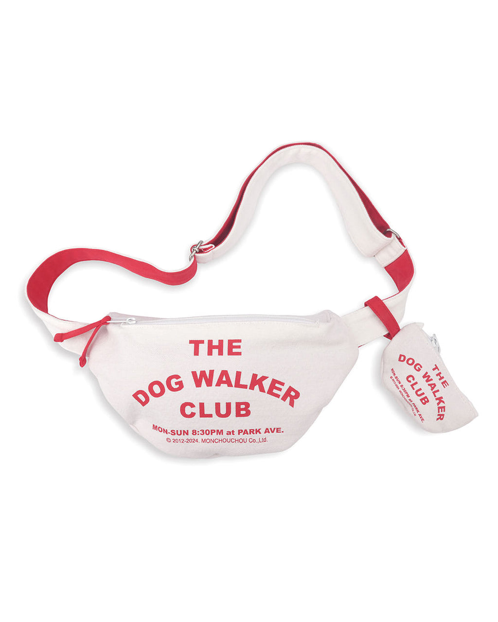 Dog Walker Club Crossbody Bag . White