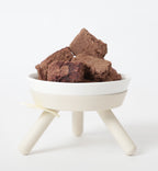 Oreo Elevated Pet Feeder Table . White . Short