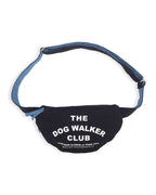 Petssogood Dog Walker Club crossbody bag in black or white, made of 100% cotton, large enough to carry essentials for both you and your dog during walks.