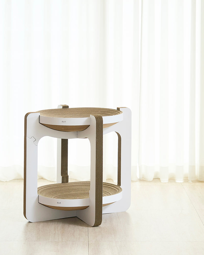 Tiramisu double-layer cat scratcher board with cozy resting space – Petssogood