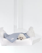 White organic cotton pet cradle bed with breathable antibacterial fabric and removable washable cover – Petssogood