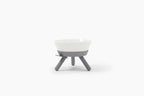 Oreo Elevated Pet Feeder Table . Gray. Short