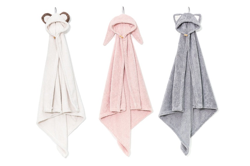 Animal hood towel . cat