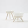 Oreo Elevated Pet Feeder Table. White . Tall