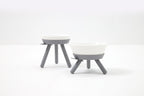 Oreo Elevated Pet Feeder Table . Gray. Short