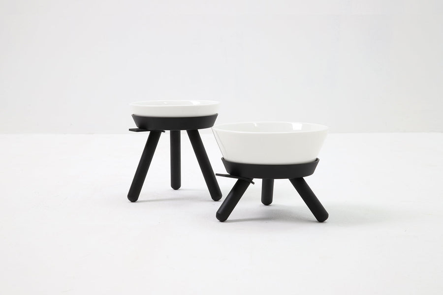 SAMPLE Oreo Table . Black & White . Tall