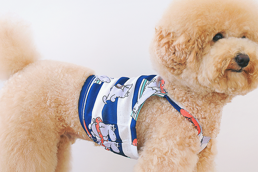 Aloha Hippo Crop Tee . Navy