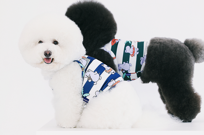 Aloha Hippo Crop Tee . Navy