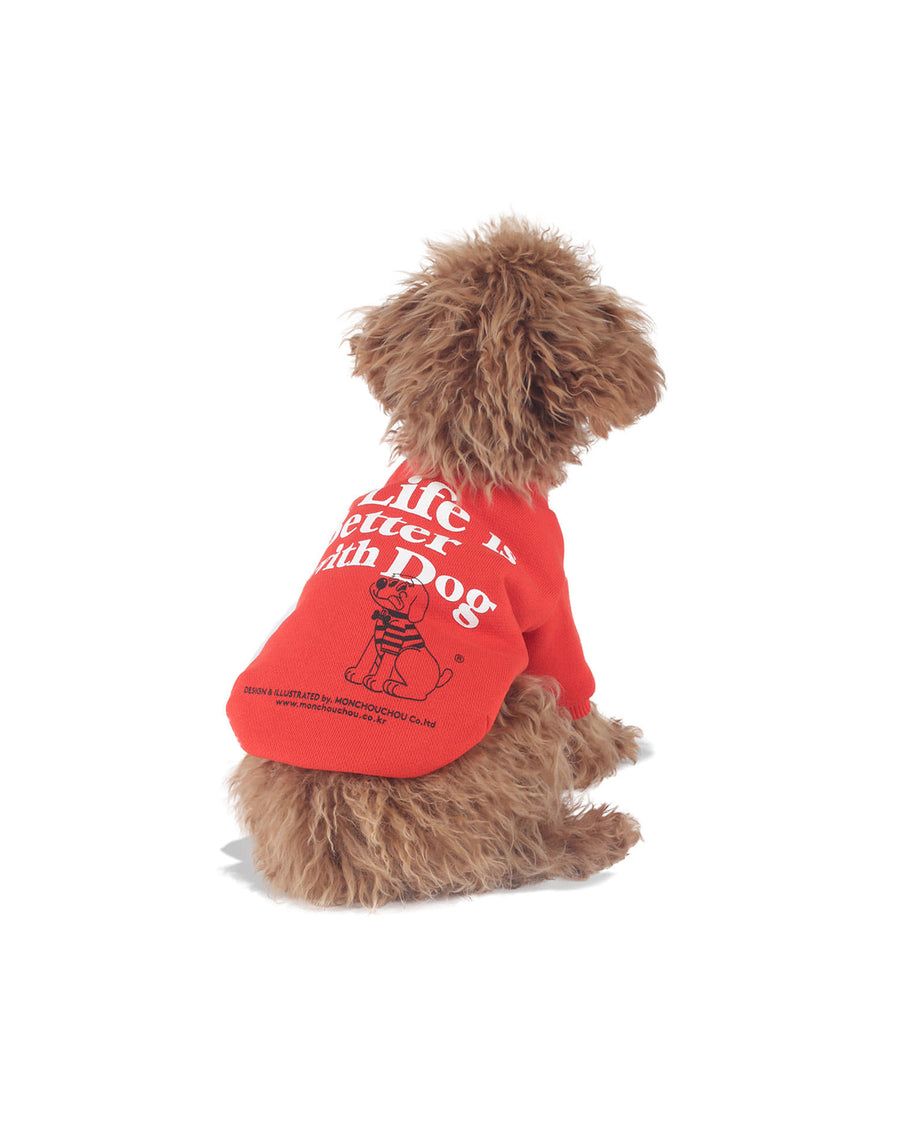 With dog Sweatshirts . For Dogs . Red