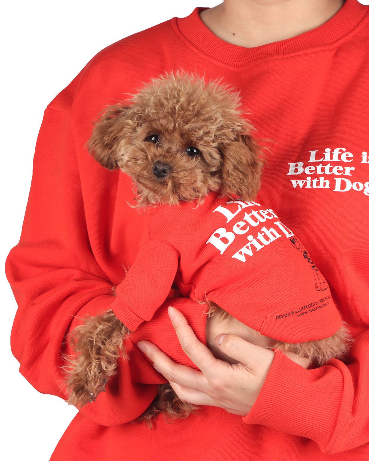 With Dog Sweatshirts . For Dogs . Red