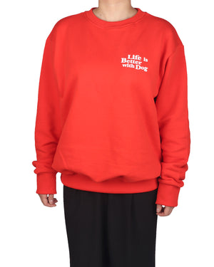 With dog Sweatshirts . For Human . Red
