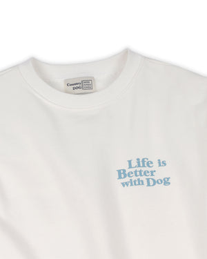 With dog Sweatshirts . For Human . White