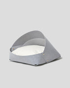 Marron felt pet bed with microfiber cotton cushion and sculptural modern-classic design – Petssogood