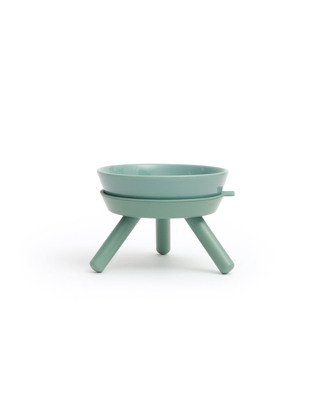 Ceramic standing elevated pet bowl simple modern colorful for small dogs _ Pets So Good