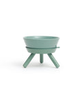 Ceramic standing elevated pet bowl simple modern colorful for small dogs _ Pets So Good