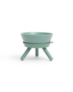 Ceramic standing elevated pet bowl simple modern colorful for small dogs _ Pets So Good