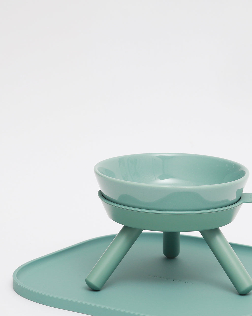 Ceramic standing elevated pet bowl simple modern colorful for small dogs _ Pets So Good