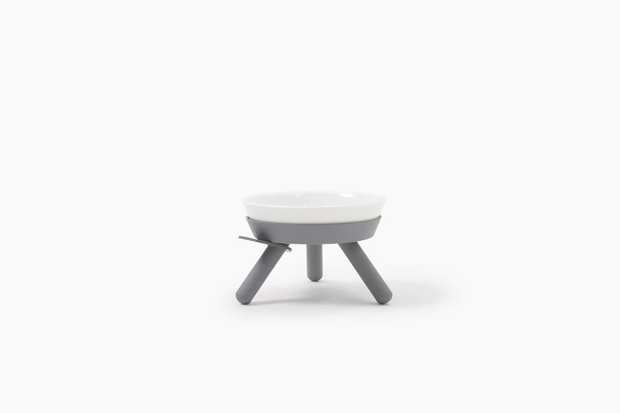 Oreo Elevated Pet Feeder Table . Gray. Short