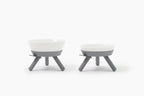 Oreo Elevated Pet Feeder Table . Gray. Short