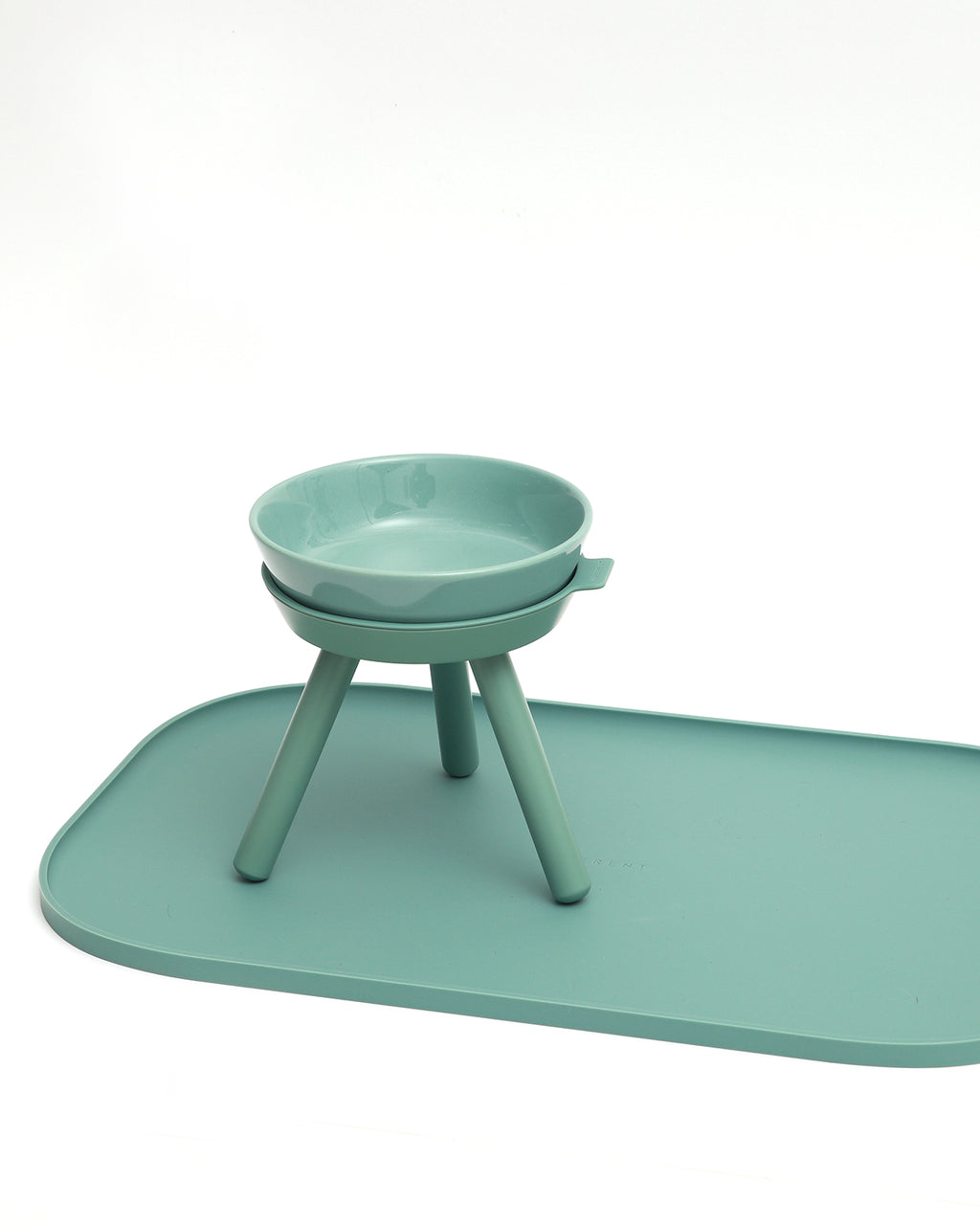 Ceramic standing elevated pet bowl simple modern colorful for small dogs _ Pets So Good