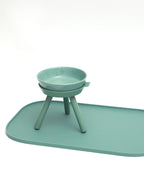 Ceramic standing elevated pet bowl simple modern colorful for small dogs _ Pets So Good