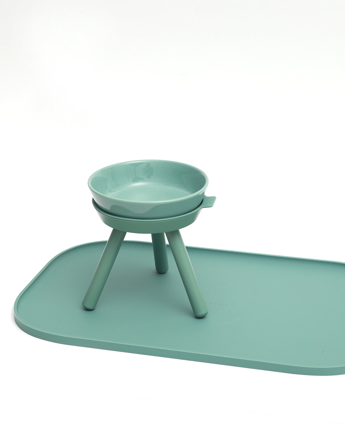 Ceramic standing elevated pet bowl simple modern colorful for small dogs _ Pets So Good