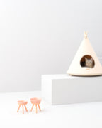 Oreo Elevated Pet Feeder Table . Pink . Tall