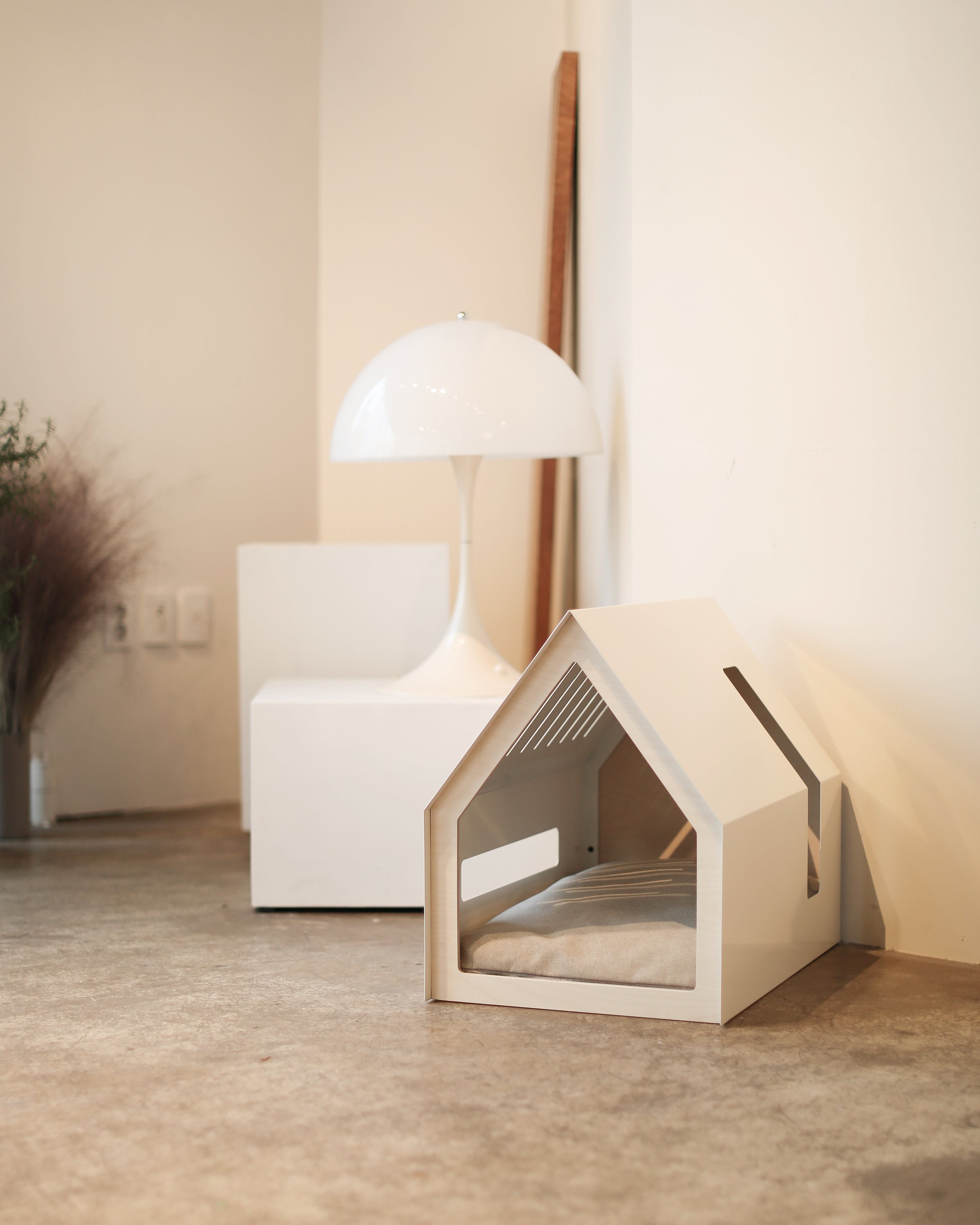 Porvoo dog house with birch plywood and steel frame, breathable cushion for all seasons – Petssogood