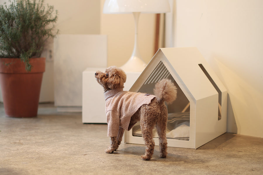 Porvoo dog house with birch plywood and steel frame, breathable cushion for all seasons – Petssogood