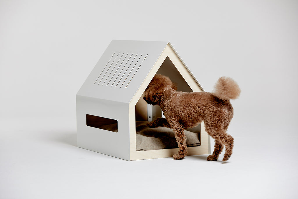 Porvoo dog house with birch plywood and steel frame, breathable cushion for all seasons – Petssogood