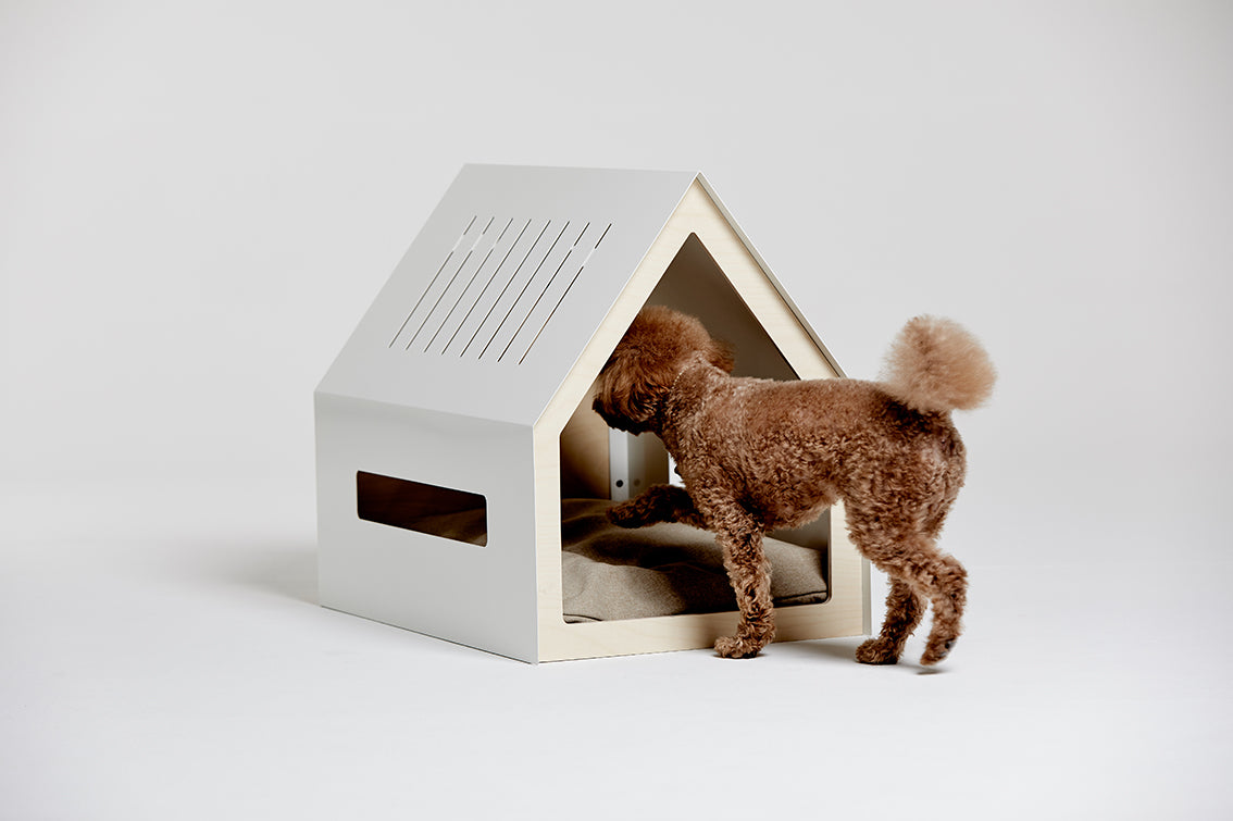 Porvoo dog house with birch plywood and steel frame, breathable cushion for all seasons – Petssogood