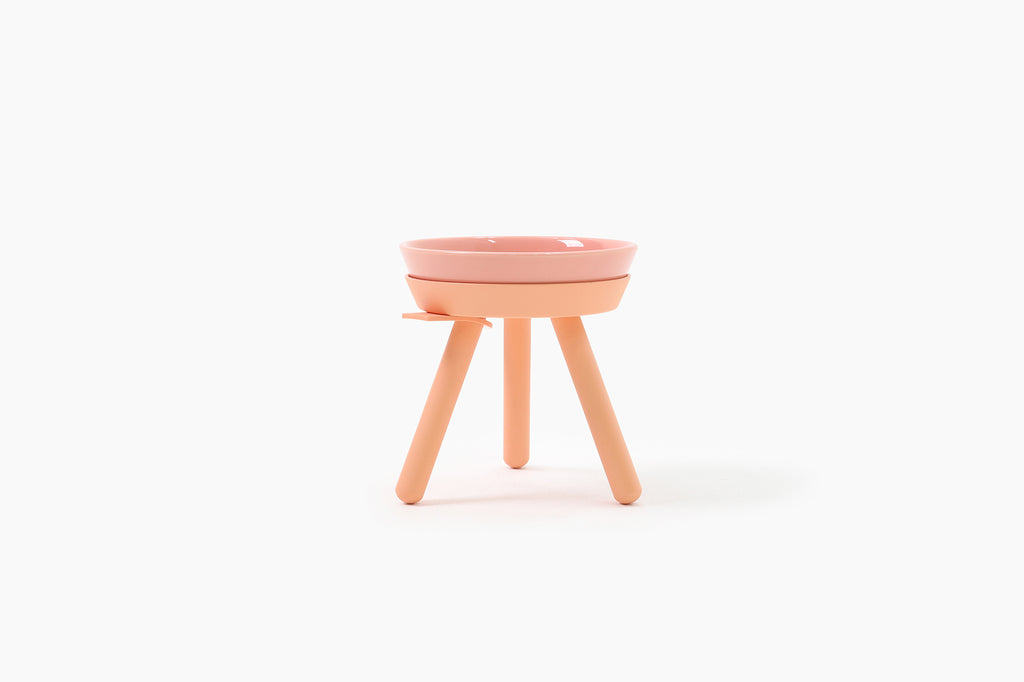 Oreo Elevated Pet Feeder Table . Pink . Tall
