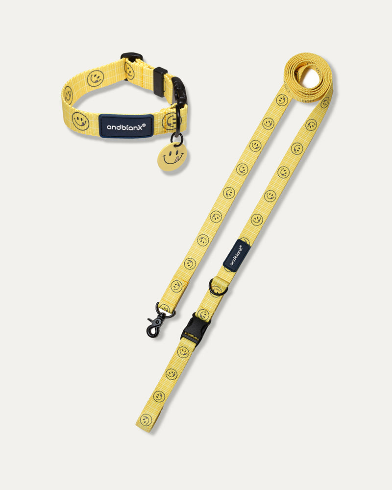 Smile Edition . Yellow . Collar & Leash Set