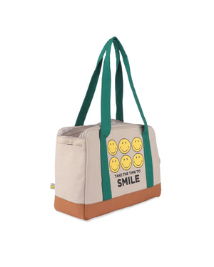 Smiley Dog Carrier . Green&Brown
