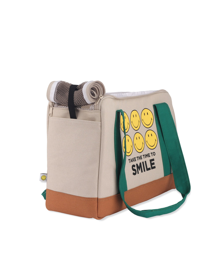 Smiley Dog Carrier . Green&Brown