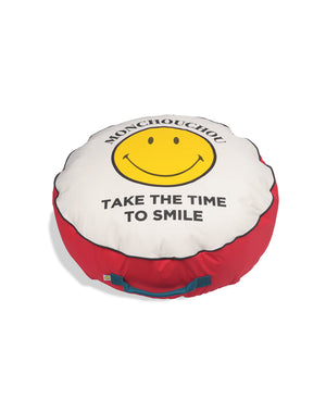 Smiley Dog Cushion . Red
