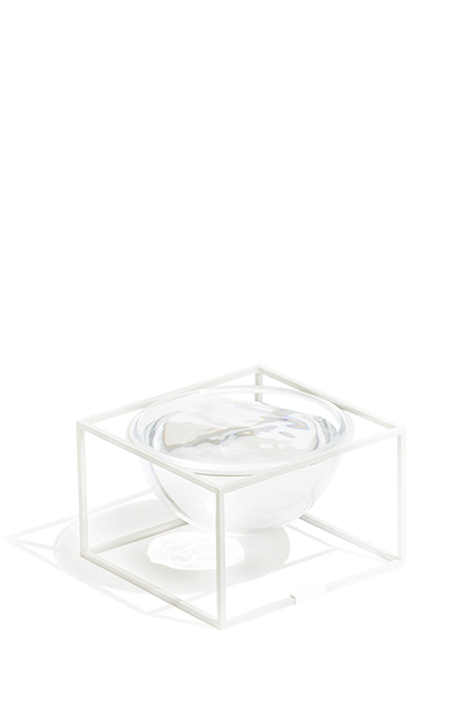 Moonlight Glass Table. White. Tall