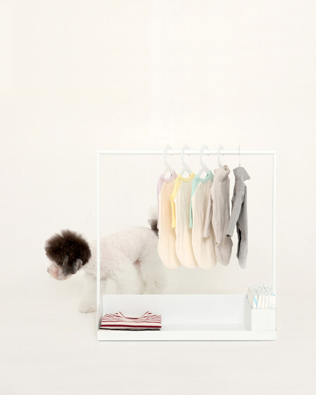 Dog Clotching Rack Mini Pet Clothing Rack . White – Pets So Good