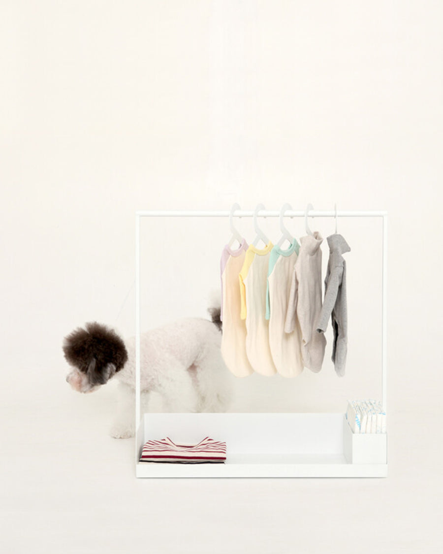 Mini Pet Clothing Rack . White